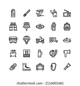 adventure icon set illustration vector graphic