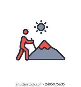 adventure icon. vector.Editable stroke.linear style sign for use web design,logo.Symbol illustration.