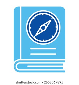 Ícones De Aventura Em Estilo Azul, Ilustração De Vetor