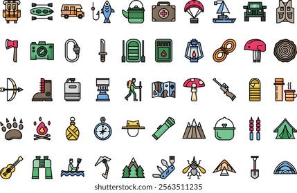 Adventure icons High-Quality Vector Icons Collection with Editable Stroke. Ideal for Professional and Creative Projects.