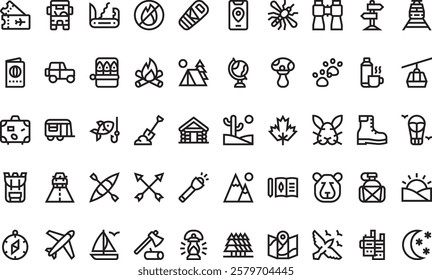 Adventure icons High-Quality Vector Icons Collection with Editable Stroke. Ideal for Professional and Creative Projects