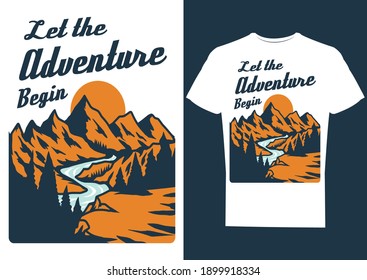 adventure illustration for tshirt design