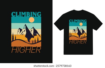 Adventure illustration and typography  t-shirts design