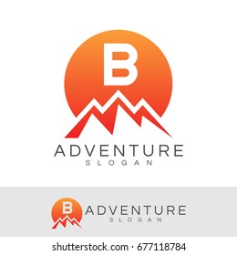 adventure initial Letter B Logo design
