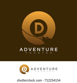 adventure initial Letter E Logo design