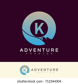 adventure initial Letter K Logo design