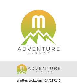 adventure initial Letter M Logo design
