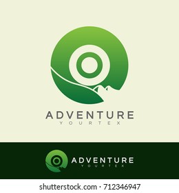 adventure initial Letter O Logo design