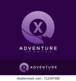 adventure initial Letter X Logo design