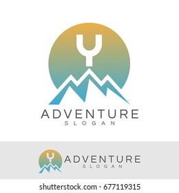 adventure initial Letter Y Logo design
