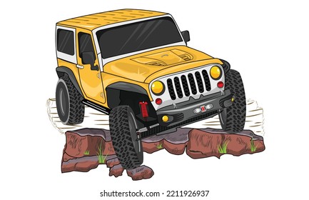 Adventure jeep car vectro design