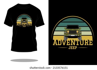 Adventure Jeep Retro T Shirt Design