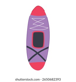 adventure kayak cartoon. sport fishing, touring whitewater, sea inflatable adventure kayak sign. isolated symbol vector illustration