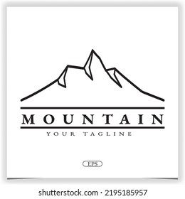 adventure lake and mountain logo premium elegant template vector eps 10