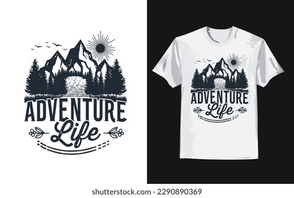 adventure life t shirt design