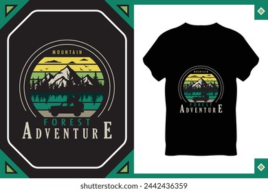 Adventure Life T-Shirt Design Vector