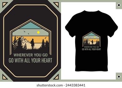 Adventure Life T-Shirt Design Vector