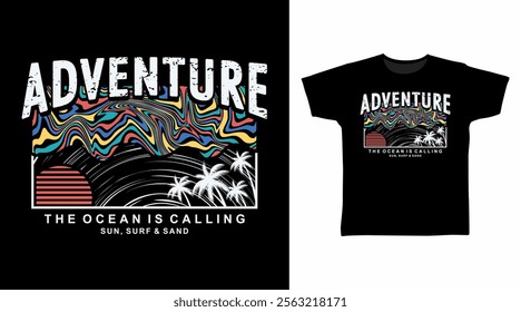 Adventure line art hand drawn, vector ready for print on t-shirt and other uses.