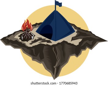 Adventure log with float cliff