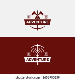 Adventure Logo Axes For Company