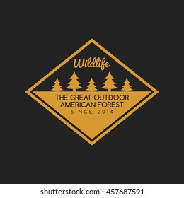 Adventure logo and badge vector illustration
