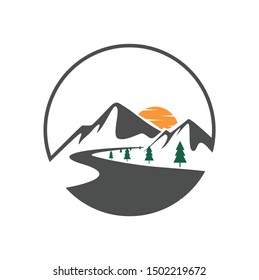adventure logo design concept.
mountain design vector