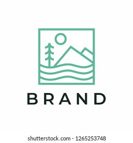 Adventure logo design concept. Universal nature design.