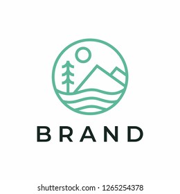 Adventure logo design concept. Universal nature design.