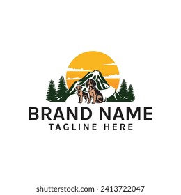 Adventure logo design, hiking logo, outdoor camping logo