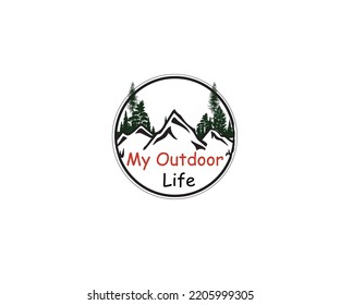 Adventure logo design  mountain vector
