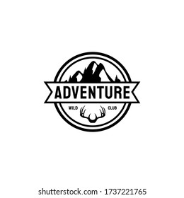 Outdoor Mountain Nature Logo Adventure Wildlife Stock Vector (Royalty ...