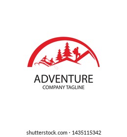 adventure logo design in red