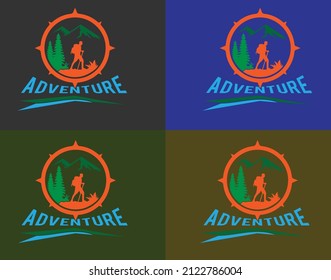 Adventure logo design torist vector