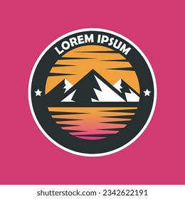 Adventure logo design vector illustration. Premium Vector