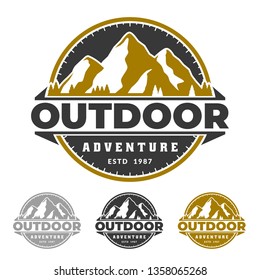Adventure logo emblem, mountain logo emblem, outdoor life