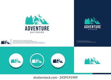 adventure logo , exploration nature , logo design template.