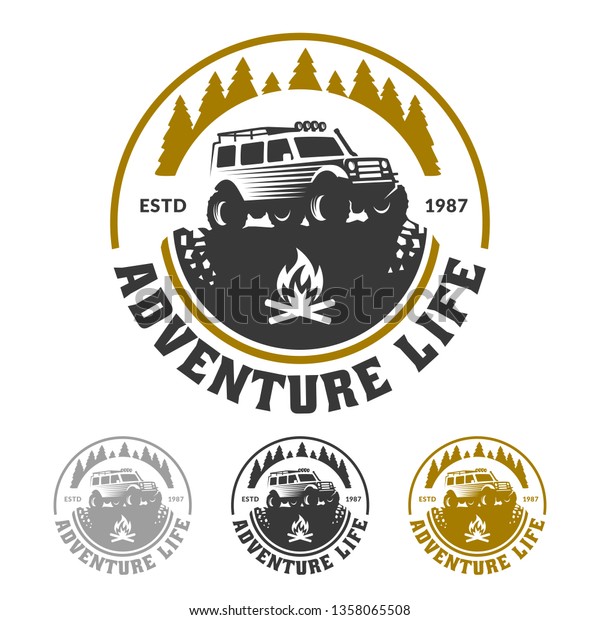 Adventure
logo, forest and off road car, outdoor
life