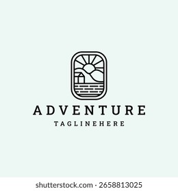 Ilustración vectorial de Plantilla de diseño de icono de logotipo de aventura