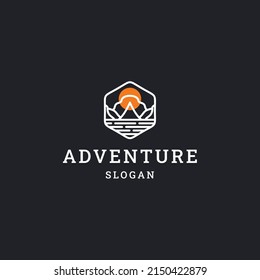 Adventure logo icon flat design template 