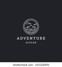 Adventure logo icon flat design template
