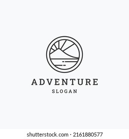 Adventure logo icon flat design template 