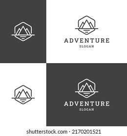 Adventure logo icon flat design template 