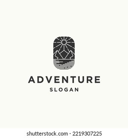 Icono de Adventure logo plantilla de diseño plano 