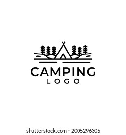 an adventure logo with a line style using a triangular shape used for printing stickers and tattoos