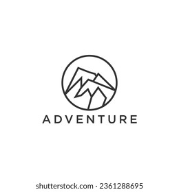 adventure logo with mountain design