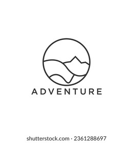 adventure logo with mountain design