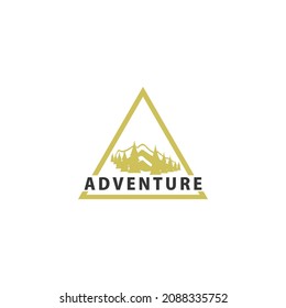 Adventure logo. Mountain logo icon. Vector illustration template design