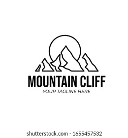 Plantilla de montaña con logotipo de aventura para su club de viajes