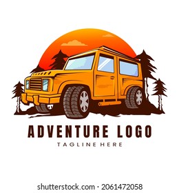 Adventure Logo Offroad Car Mascot