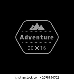 adventure logo. outbound in the mountains and nature exploration